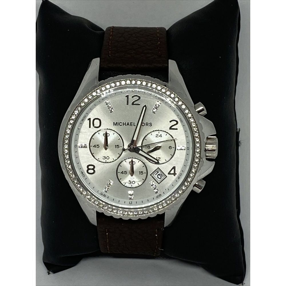 Michael Kors Guess MK5882 Women's Brown Leather Analog Dial Quarty Watch OP745